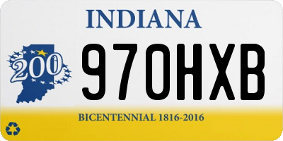 IN license plate 970HXB
