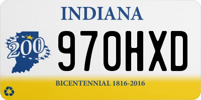IN license plate 970HXD