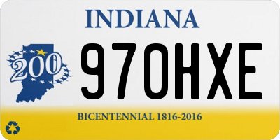 IN license plate 970HXE