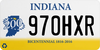 IN license plate 970HXR