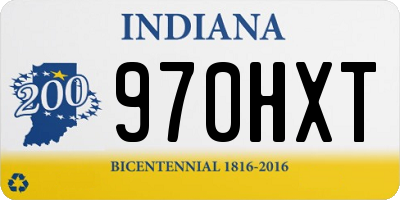 IN license plate 970HXT