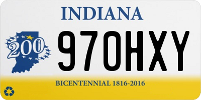 IN license plate 970HXY