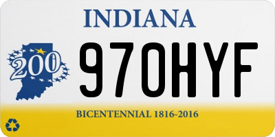 IN license plate 970HYF