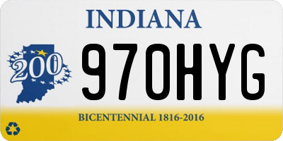 IN license plate 970HYG