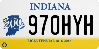 IN license plate 970HYH