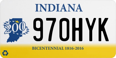 IN license plate 970HYK