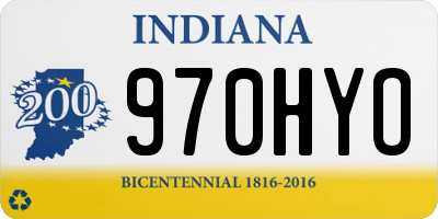 IN license plate 970HYO