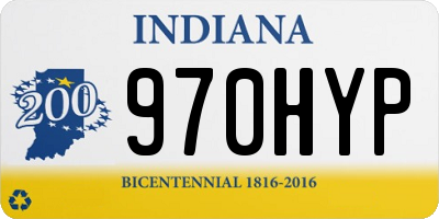 IN license plate 970HYP