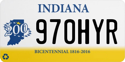 IN license plate 970HYR