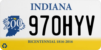 IN license plate 970HYV