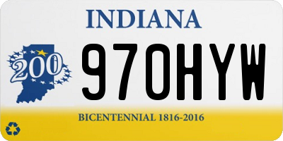 IN license plate 970HYW