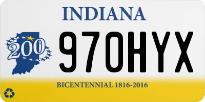 IN license plate 970HYX