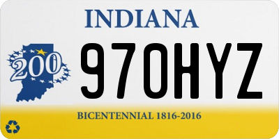 IN license plate 970HYZ