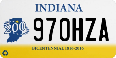 IN license plate 970HZA