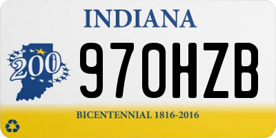 IN license plate 970HZB