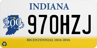 IN license plate 970HZJ