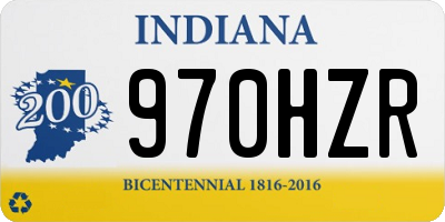 IN license plate 970HZR