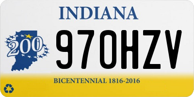 IN license plate 970HZV