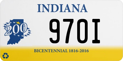 IN license plate 970I