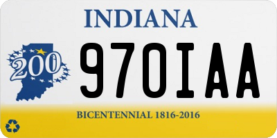 IN license plate 970IAA