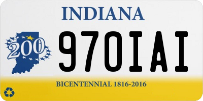 IN license plate 970IAI