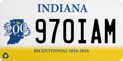 IN license plate 970IAM