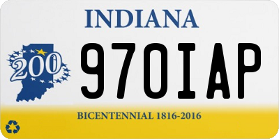 IN license plate 970IAP