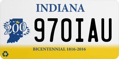 IN license plate 970IAU
