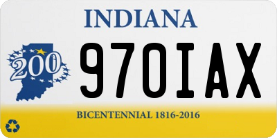 IN license plate 970IAX