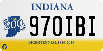 IN license plate 970IBI