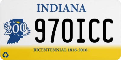IN license plate 970ICC