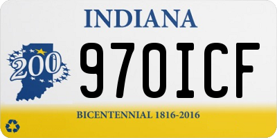 IN license plate 970ICF