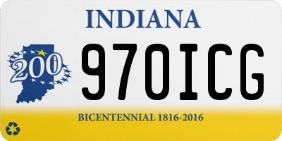 IN license plate 970ICG