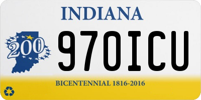 IN license plate 970ICU