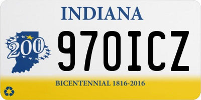 IN license plate 970ICZ