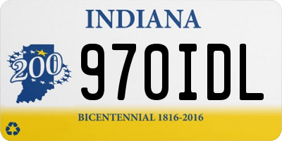 IN license plate 970IDL