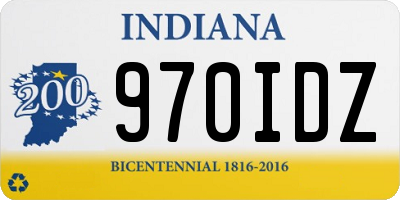IN license plate 970IDZ