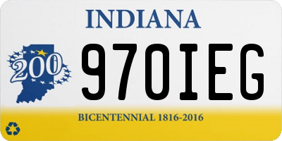 IN license plate 970IEG