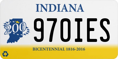 IN license plate 970IES