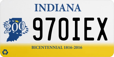IN license plate 970IEX