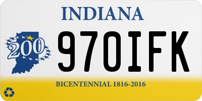 IN license plate 970IFK