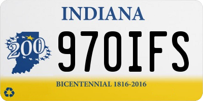 IN license plate 970IFS