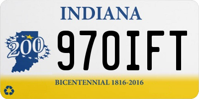 IN license plate 970IFT