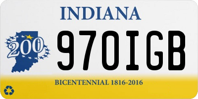 IN license plate 970IGB