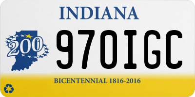 IN license plate 970IGC