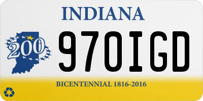 IN license plate 970IGD