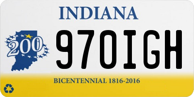IN license plate 970IGH