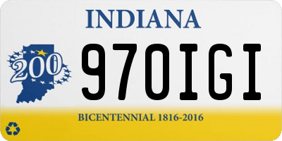 IN license plate 970IGI