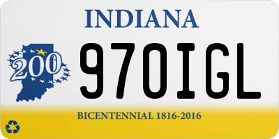 IN license plate 970IGL