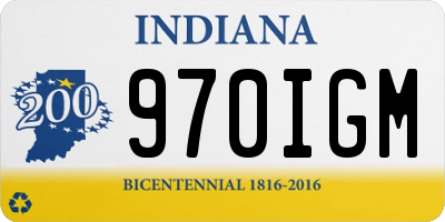 IN license plate 970IGM